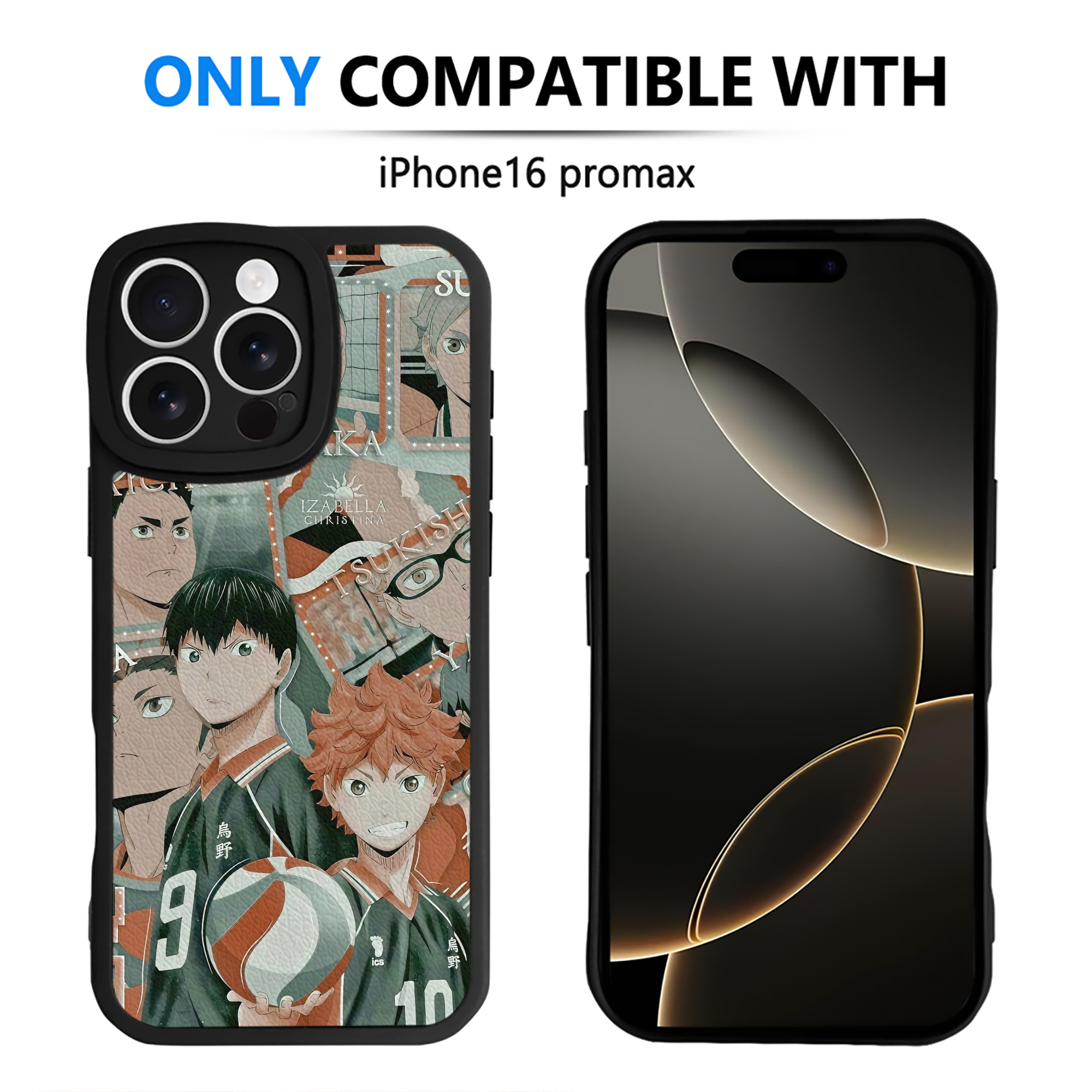 （画像用） ハイキュー!! Haikyu!! 【iPhone 16シリーズ対応】シリコンスマホケース（レザー調） 材質：シリコン